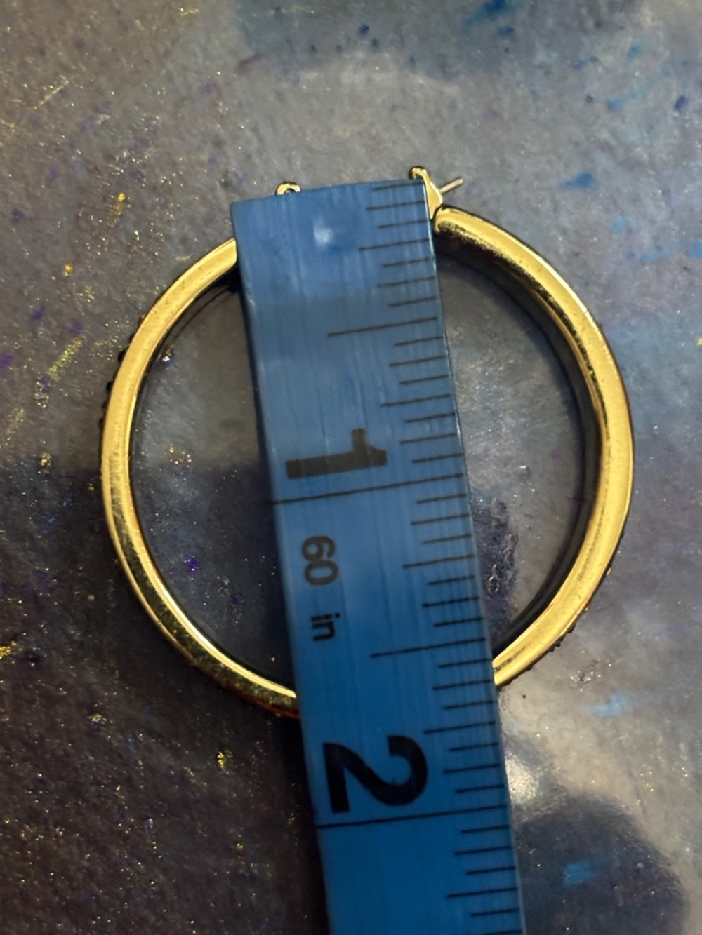 Kenneth Cole New York Signature Pavé Crystal Hoop Earring - Gold Toned - Picture 7 of 8